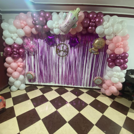 ديكور بالونات سبوع لاعياد ميلاد تنظيم شركه هابي كرنفال لتنظيم الحفلات واعياد ميلاد الاطفال متاح تنفيذ اي تصميم مطلوب لدينا قسم متخصص في ديكور البالونات