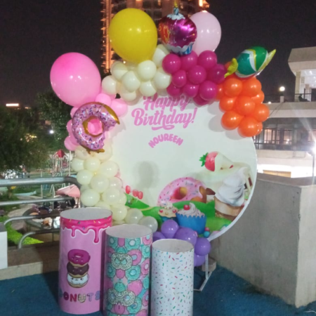 ديكور بالونات شكل دوناتس لاعياد ميلاد تنظيم شركه هابي كرنفال لتنظيم الحفلات واعياد ميلاد الاطفال متاح تنفيذ اي تصميم مطلوب لدينا قسم متخصص في ديكور البالونات