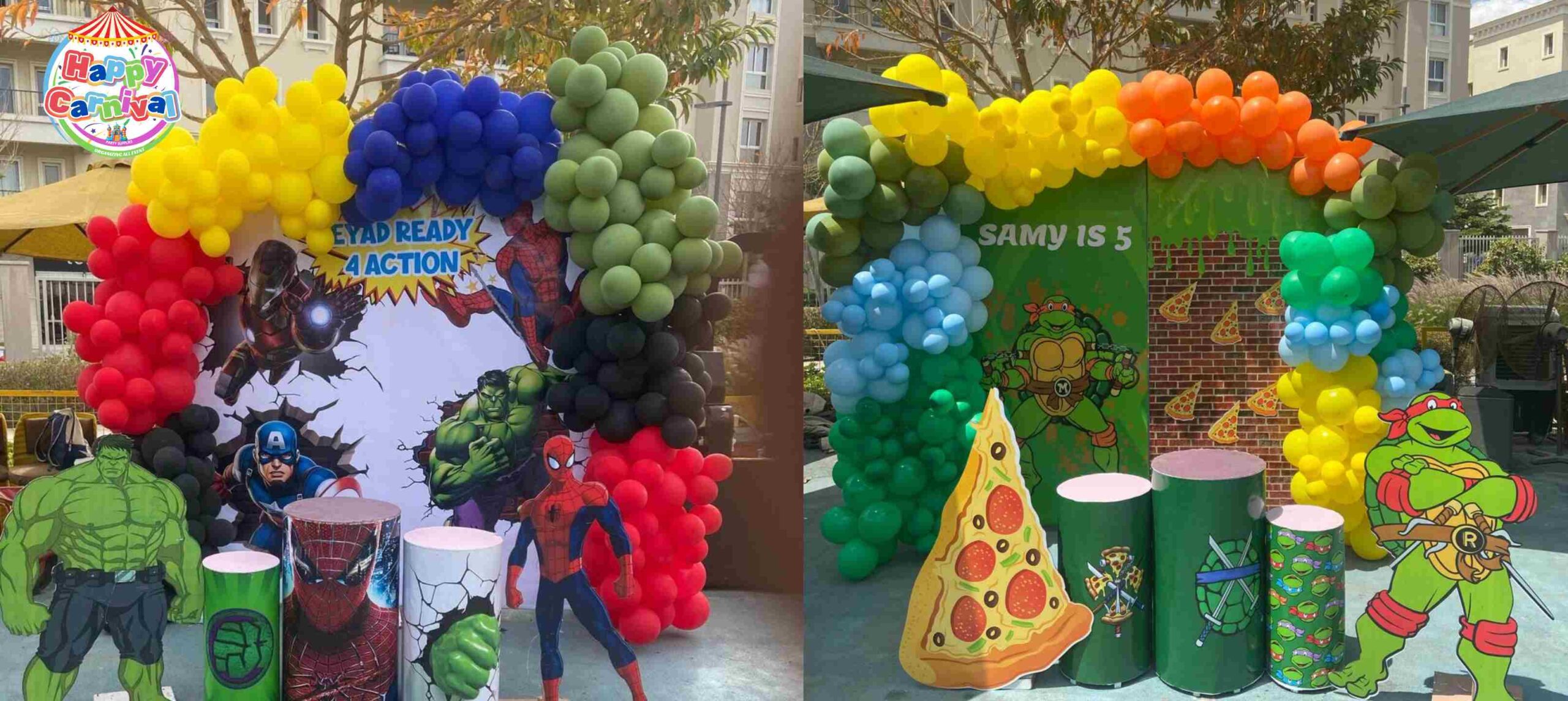 ديكور بالونات لحفلات اعياد الميلاد وحفلات الاطفال تجهيزات اعياد ميلاد وحفلات الاطفال