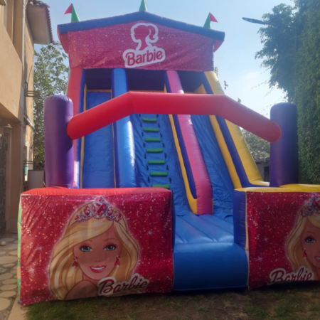 زحليقه باربي ( متاح تغيير الشكل ) مناسبه جدا لحفلات اعياد الميلاد وحفلات الاطفال والفن داي شركه هابي كرنفال لتنظيم الحفلات بتوفر جميع العاب النفخ
