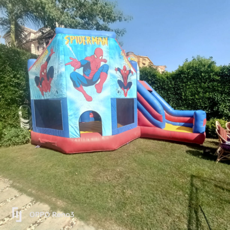 نطاطه سبايدر مان مناسبه لحفلات الفن داي وحفلات الشركات واعياد الميلاد والفن داي شركه هابي كرنفال لتنظيم الحفلات بتوفر جميع العاب النفخ ومتوفر العاب نفخ لحفلات الشركات الترفيهيه