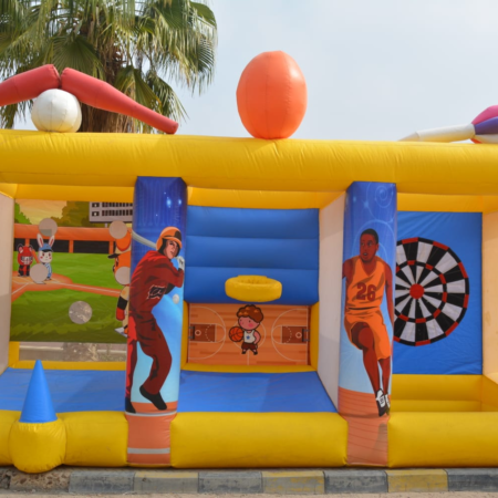 لعبه 3*1 مناسبه لحفلات الفن داي وحفلات الشركات واعياد الميلاد والفن داي شركه هابي كرنفال لتنظيم الحفلات بتوفر جميع العاب النفخ ومتوفر العاب نفخ لحفلات الشركات الترفيهيه